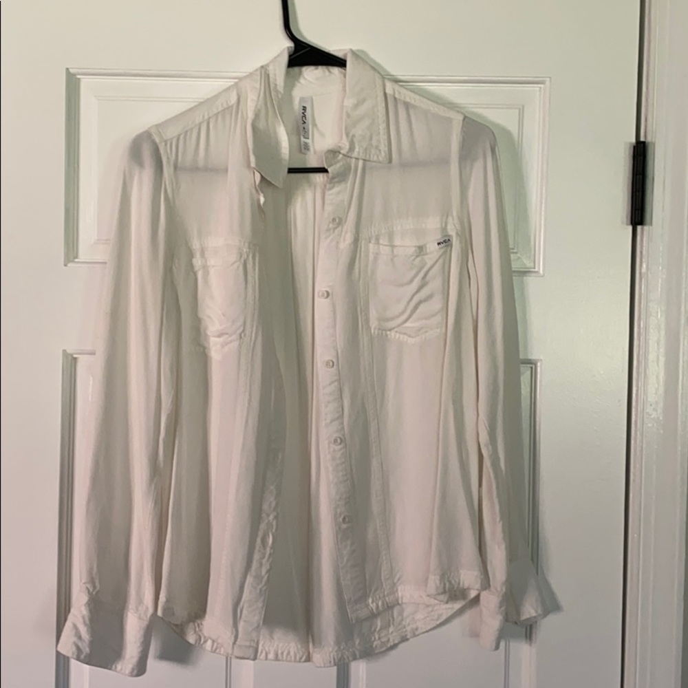 Long sleeve white button down